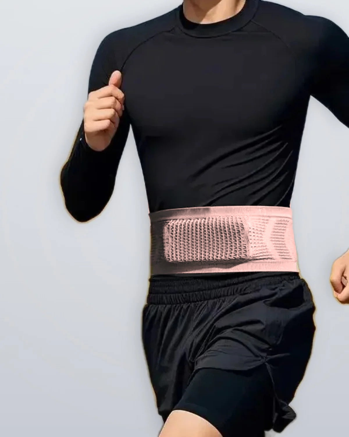 Ceinture de running Stride en Blush Pink, Running, front view
