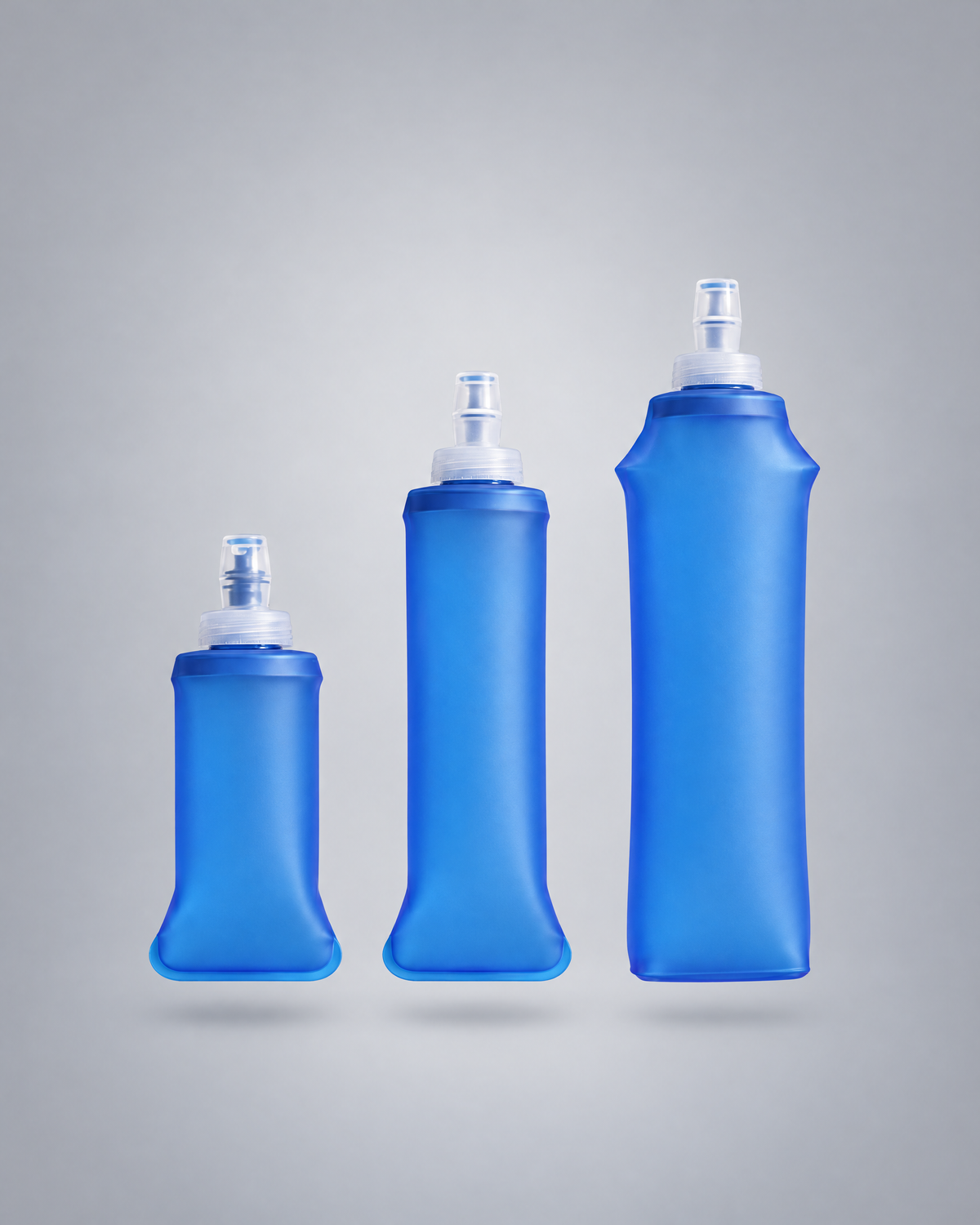 Collapsible soft flask in 150, 250 and 500 ml
