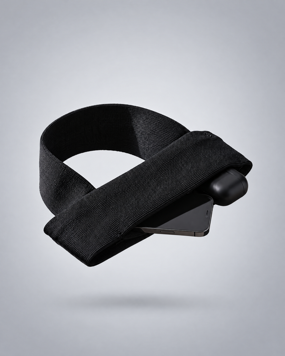 Stride running belt in Black