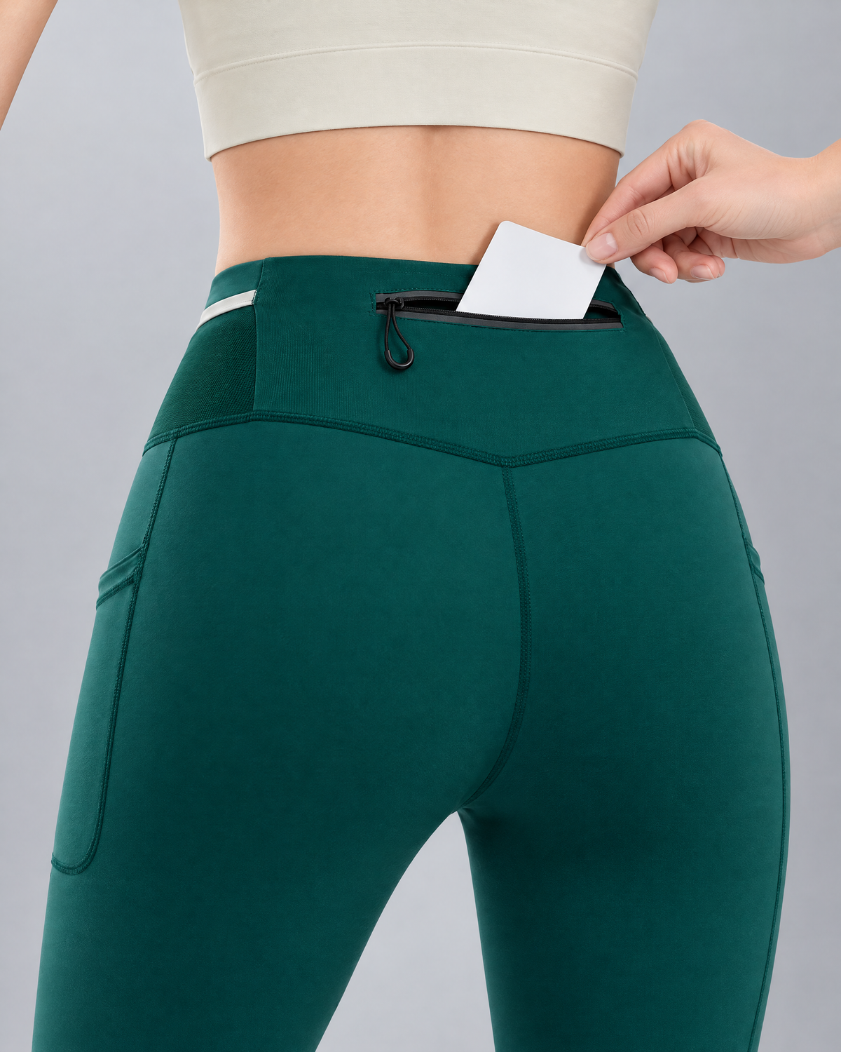 Back waist zip pocket