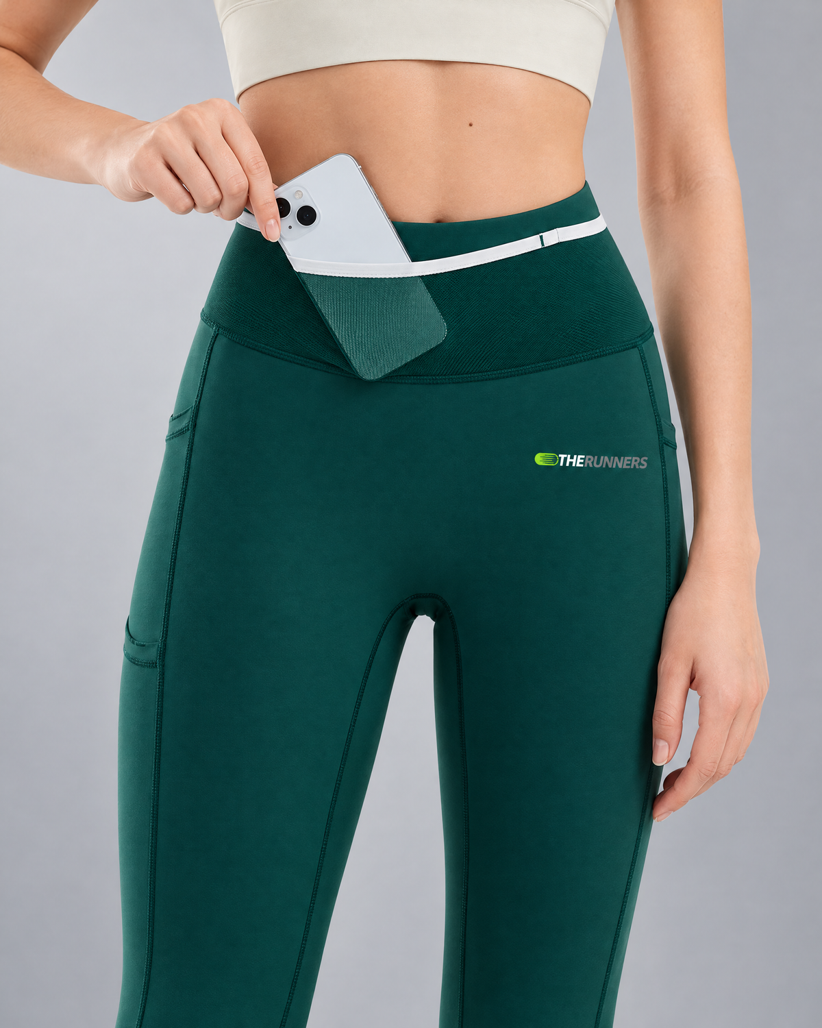 Front waistband phone pocket