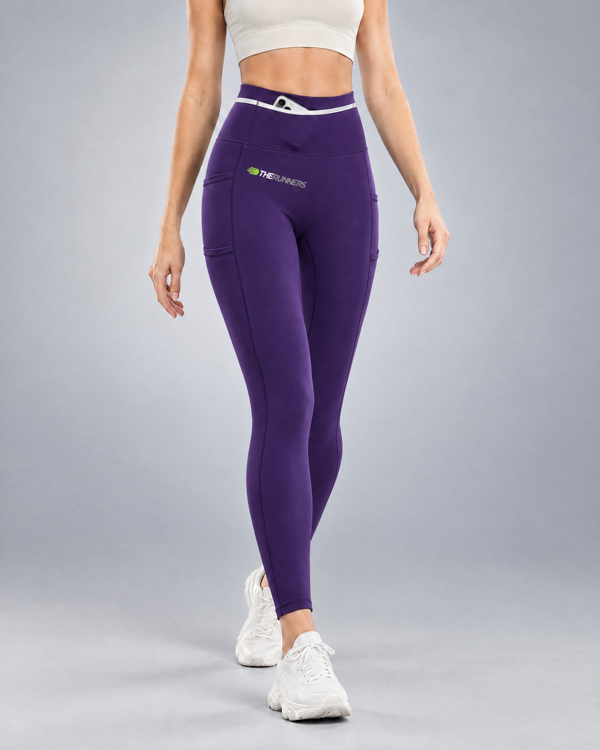Women's Pro winter running tight in Royal Purple